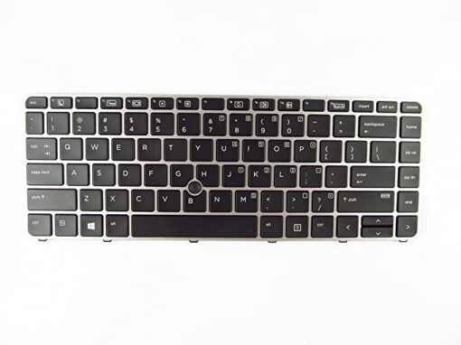 HP ProBook Keyboard w/ track, HP Elitebook 745/840 G3/G4, 819877-091 Silver DK – Grade A